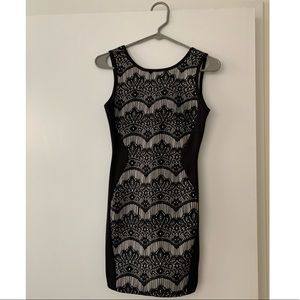 Black and White Mini Dress